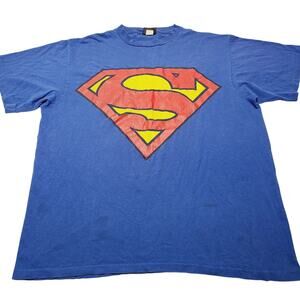 Vintage Changes Superman Logo T-shirt Men's Size XL Blue Single Stitch 90's